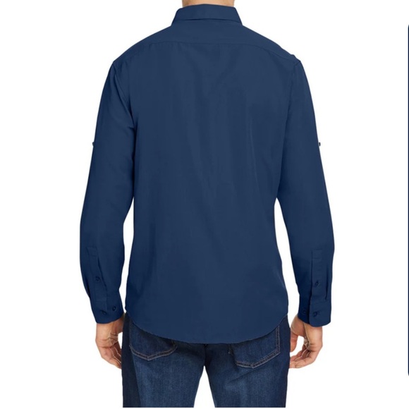 Marmot NWT Men's XL Arctic Navy Aerobora L/S Button Down Woven Shirt Outdoor - Picture 2 of 10